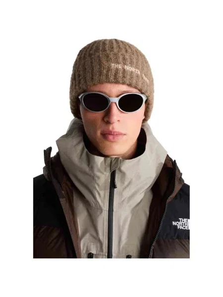The North Face čiapka beanie dámska s prímesou merína Fohair hnedá