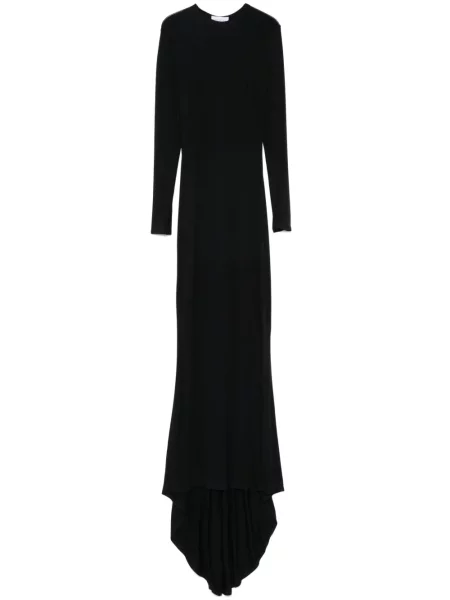 Maksi sukienka maxi Ioana Ciolacu z dżerseju garniturowa czarna