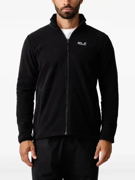 Geacă Jack Wolfskin cu glugă negru