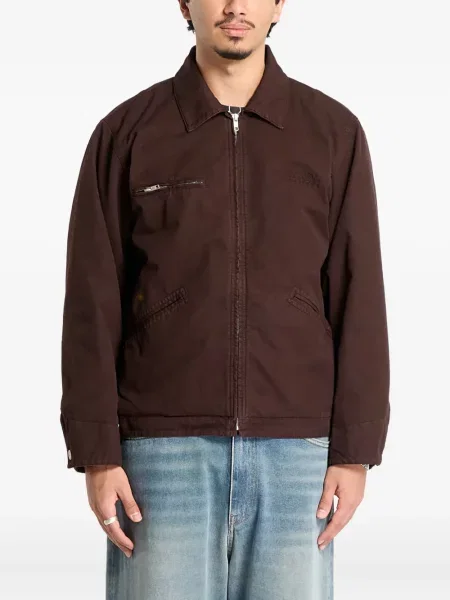 Geacă Mm6 Maison Margiela cu broderie maro
