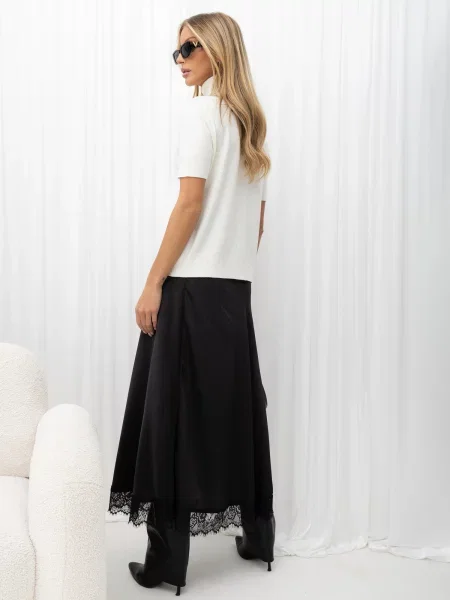 Midi-suknja Italy Moda crna