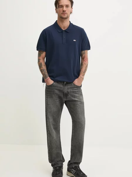 Polo majica Tommy Hilfiger Jeans modra