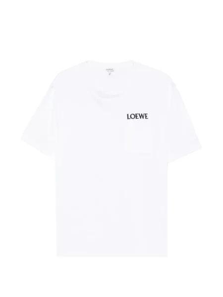 Tričko Loewe s výšivkou bílé