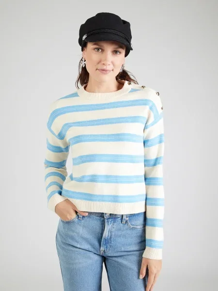 VERO MODA Pulover VMGOLD / azuriu bej