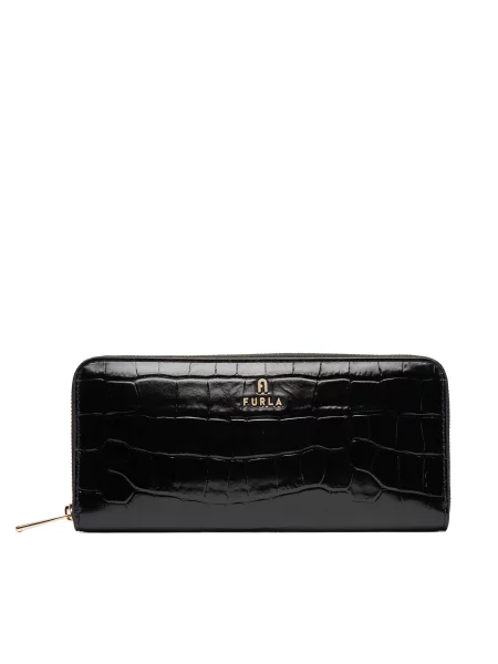 Furla denarnica usnjena Camelia L črna