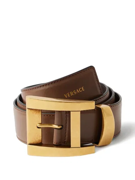 Cu centură curea Versace din piele maro