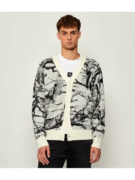 HUGO cardigan din amestec de lână negru