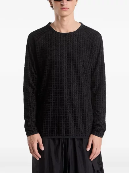 Reversibil tricou Y-3 tricotate negru