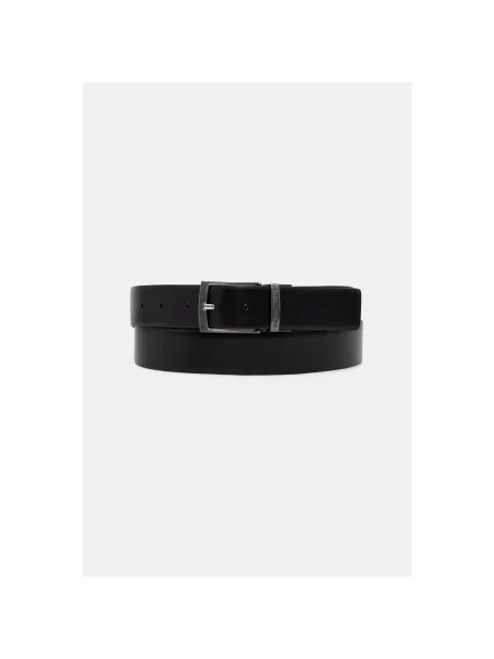 Emporio Armani pasek dwustronny skórzany czarny