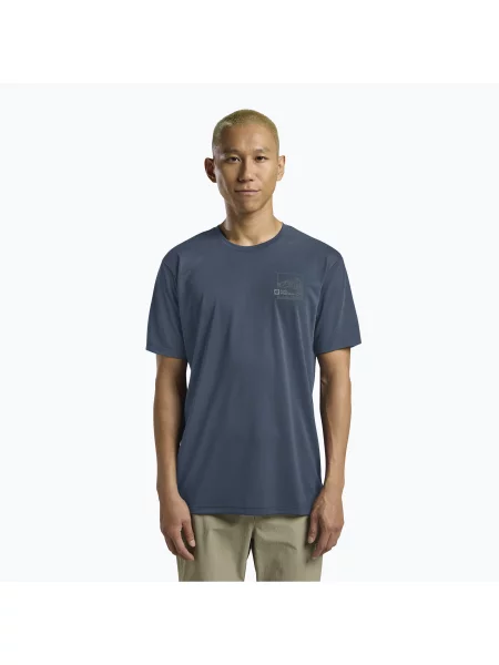 Tricou bărbați Jack Wolfskin Vonnan Graphic peak trail midnight sky