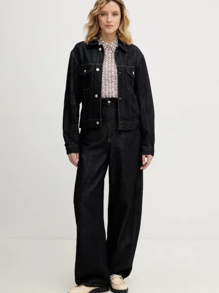 Tommy Hilfiger kurtka jeansowa przejściowa granatowy