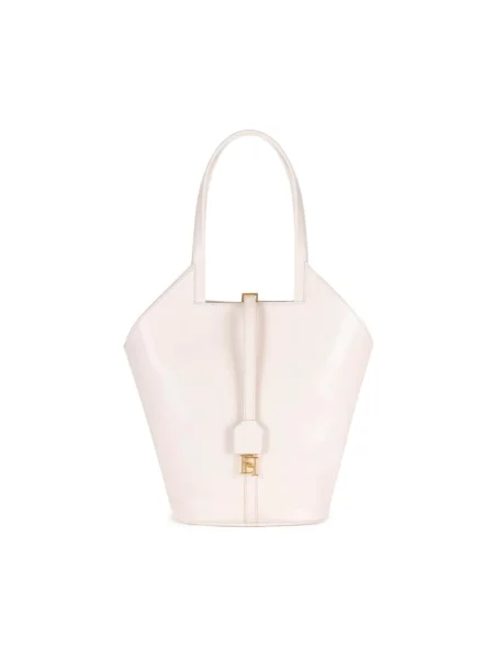 Torebka hobo Elisabetta Franchi skórzana beżowa