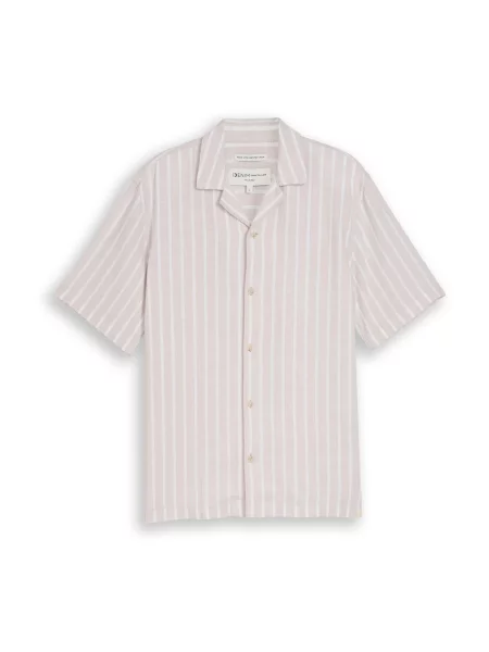 TOM TAILOR DENIM Cămașă gri taupe alb