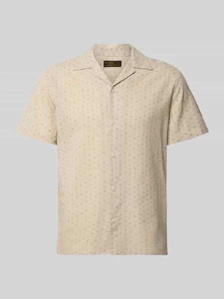 Koszula casualowa o kroju regular fit z mieszanki bawełny i lnu model SUMMER' Jack & Jones Premium beżowa