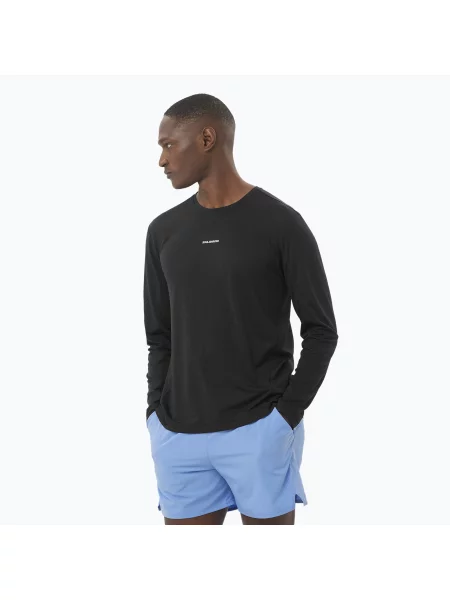 Běžecké tričko longsleeve Salomon SHAKEout Core deep black černé