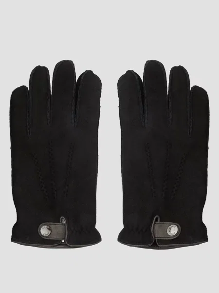 Замшевые перчатки Boss черные
