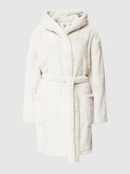 Szlafrok z wpuszczanymi Schiesser biały