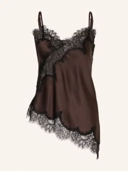 Satynowy top Mrs & Hugs czarny