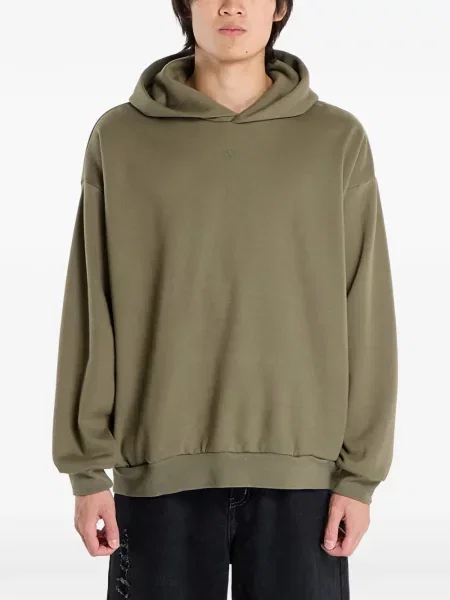 Кожаный суичър с качулка Adidas зелено