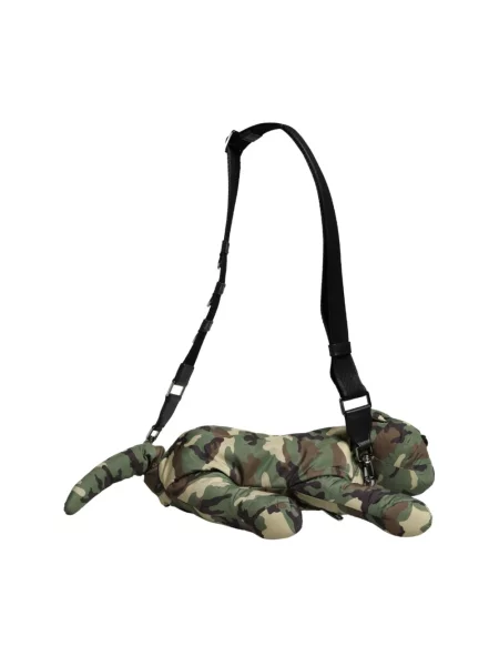 Torebka Dolce And Gabbana skórzana w kamuflażu