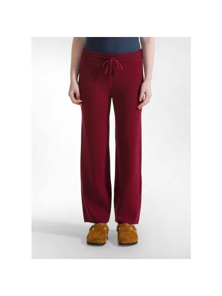 Pantaloni Deha tricotate roșu