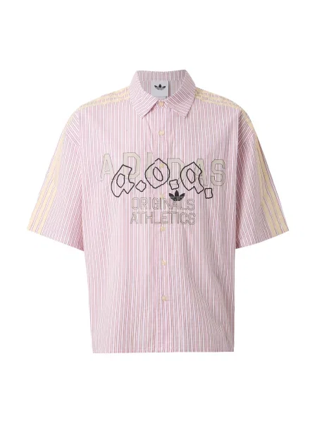 ADIDAS ORIGINALS Cămașă ecru / rosé / negru alb