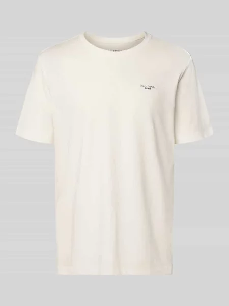 T-shirt o kroju regular fit z czystej bawełny Marc O'polo Denim biała