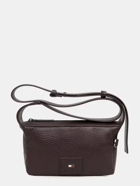 Tommy Hilfiger torbica usnjena rjava