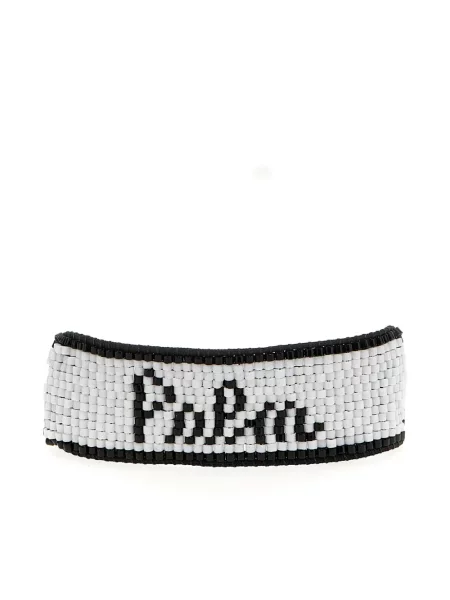 Brăţară Palm Angels cu mărgele alb