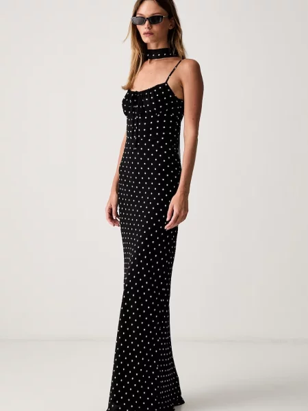 Le Privé сукня ROSELINE CHIFFON DOTS