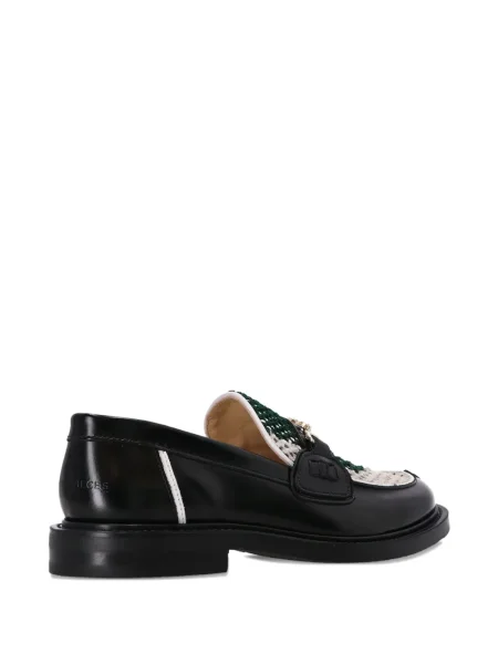 Pantofi loafer Filling Pieces tricotate negru