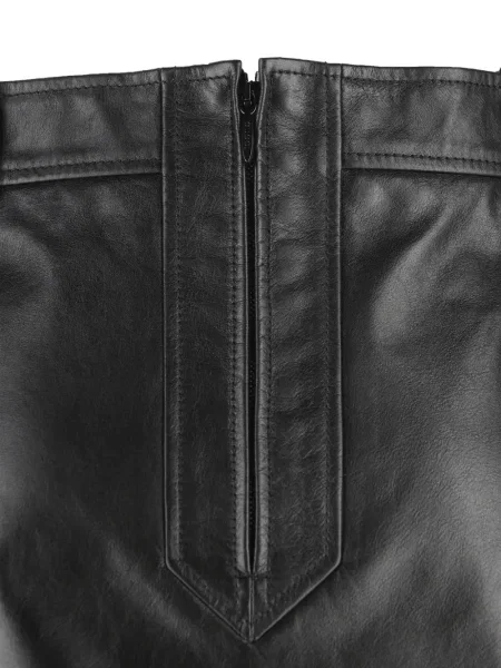Fustă din piele Gucci negru