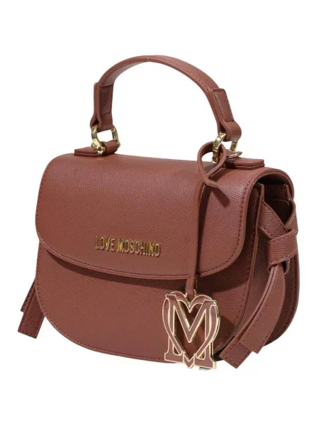 Crossbody kabelka Love Moschino z ekologickej kože hnedá