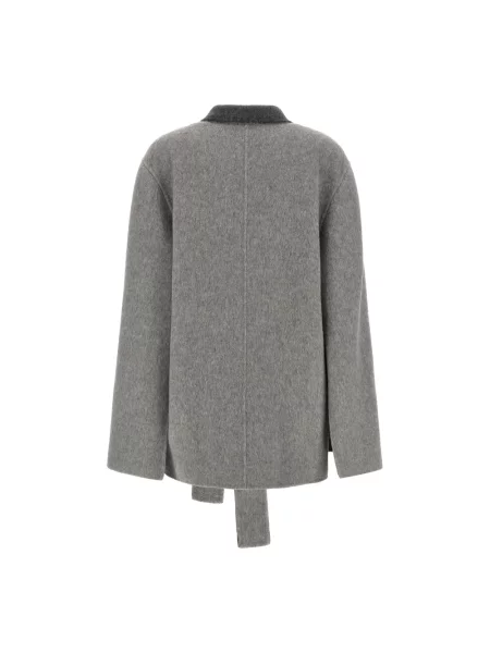 Płaszcz Alberta Ferretti wełniany szary