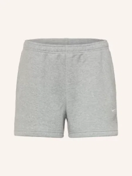 Nike Teplákové Kraťasy Studio Fleece světle šedá