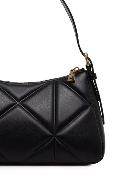 Ватиран шопинг чанта Love Moschino с автограф черно