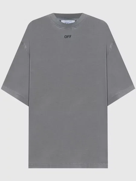 Футболка з принтом Flower Off-white сіра