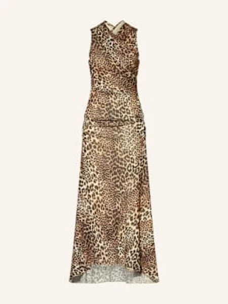 Ganni Sukienka Marl braun czarna