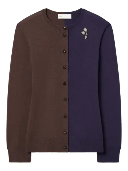 Brosa Tory Burch de lână maro