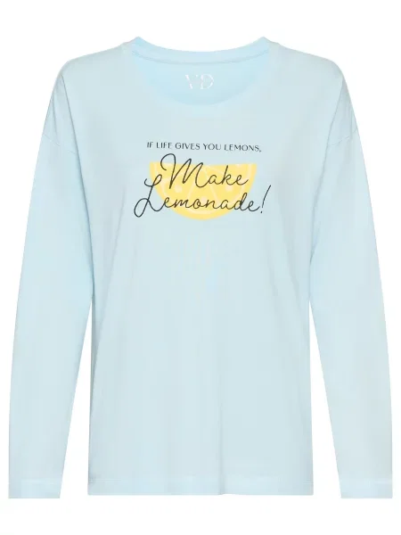 VIVANCE by LASCANA Tricou azuriu / galben negru