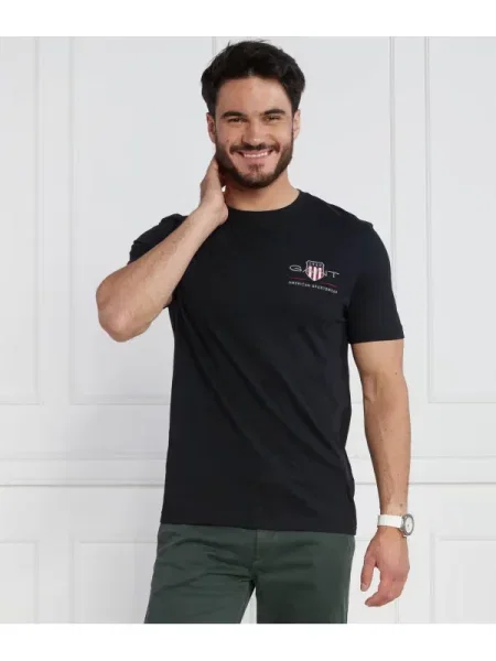 PÓLÓ GANT REG ARCHIVE SHIELD EMB SS T-SHIRT XS fekete