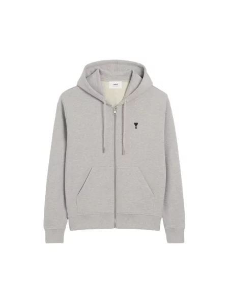 Bluza z kapturem Ami Paris z kapturem szara