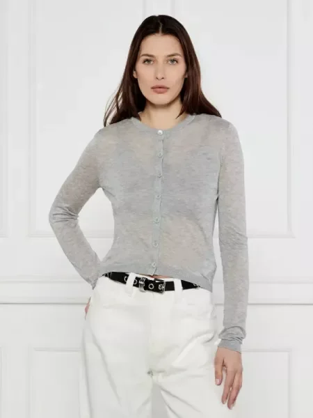 Michael Kors Kardigan + top | Cropped Fit selyem hozzáadásával szürke