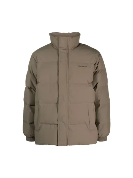 Ocieplana kurtka Carhartt Wip z nadrukiem zielona