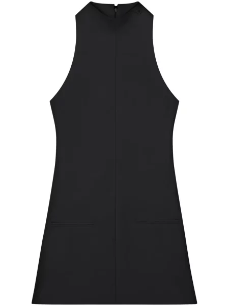 Rochie fără mâneci Courreges fără mâneci din țesătură twill de costum negru