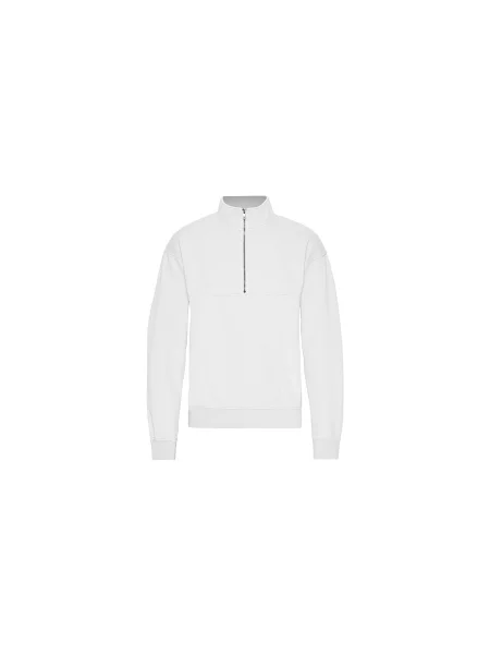 Colorful Standard Organic Quarter Zip White Unisex Bluzy i bluzy z kapturem Colorful Standard Size: M biały