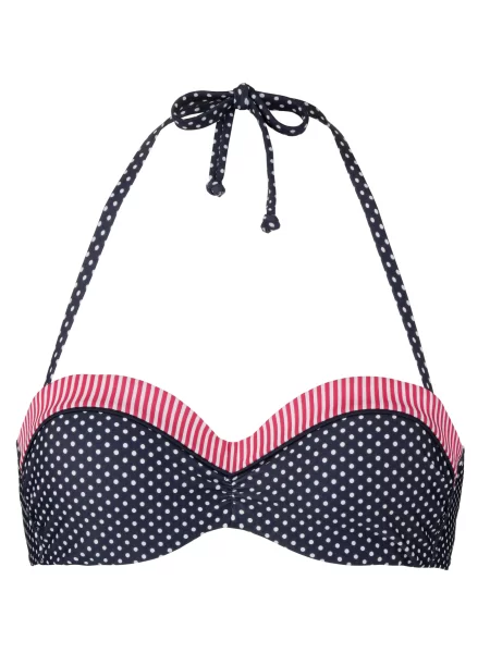 S.Oliver Sutien costum de baie albastru marin / roșu alb