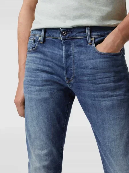 Jeansy o kroju slim fit z dodatkiem streczu G-star Raw niebieskie
