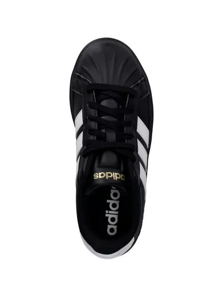 Komplet dresowy Adidas koronkowy sznurowany w paski różowy