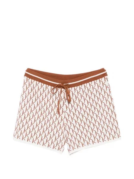 Pantaloni scurți Kiton tricotate alb